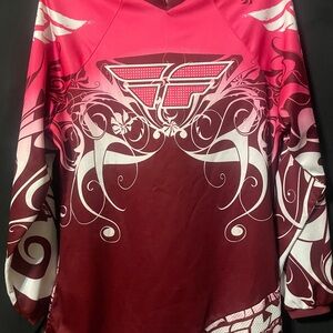 Fly Racing Pink and Burgundy motocross jersey small